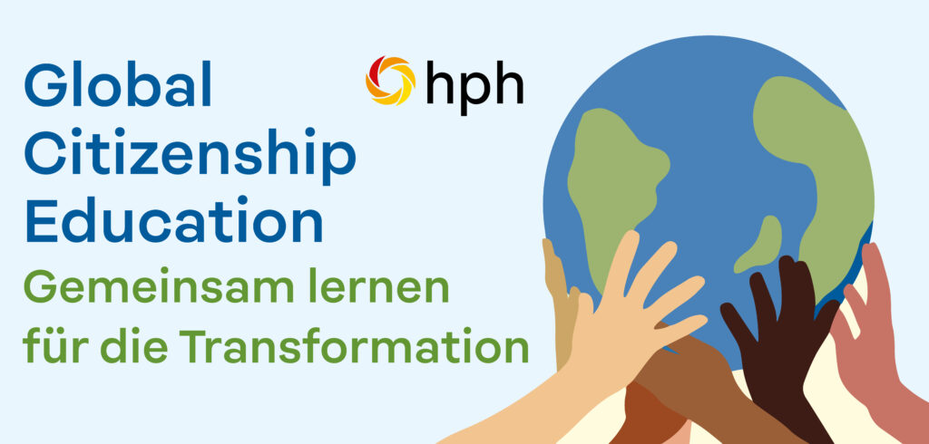Werbebanner mit für die Veranstaltung "Global Citizenshop Education"